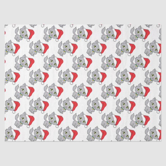 Weihnachtskätzchen Seidenpapier (Vorderseite)