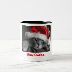 Weihnachtskätzchen Zweifarbige Tasse