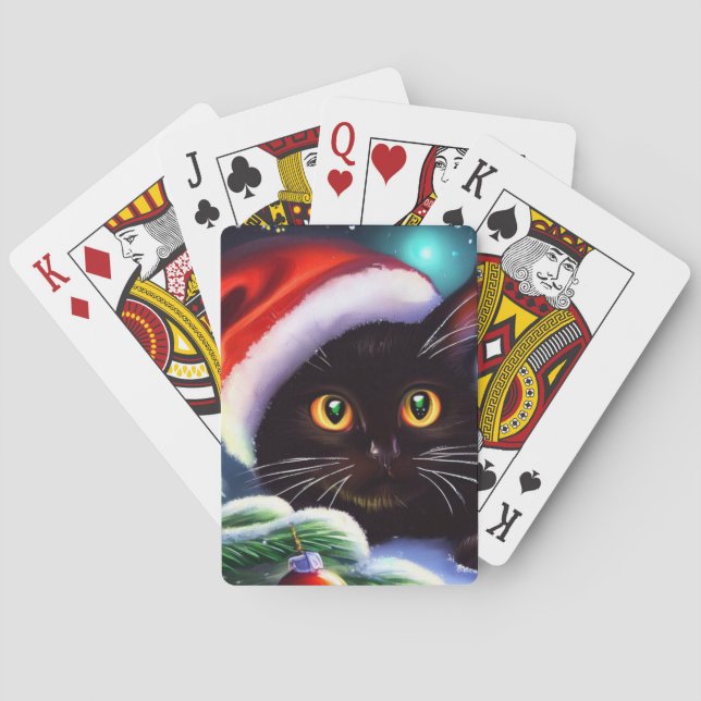 Weihnachtskatze (1) spielkarten (Rückseite)