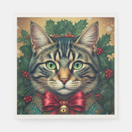 Weihnachtskatze 2024 serviette