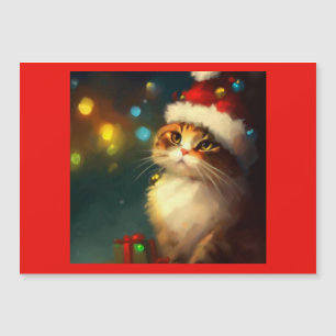 Weihnachtskatze 3 magnetkarte