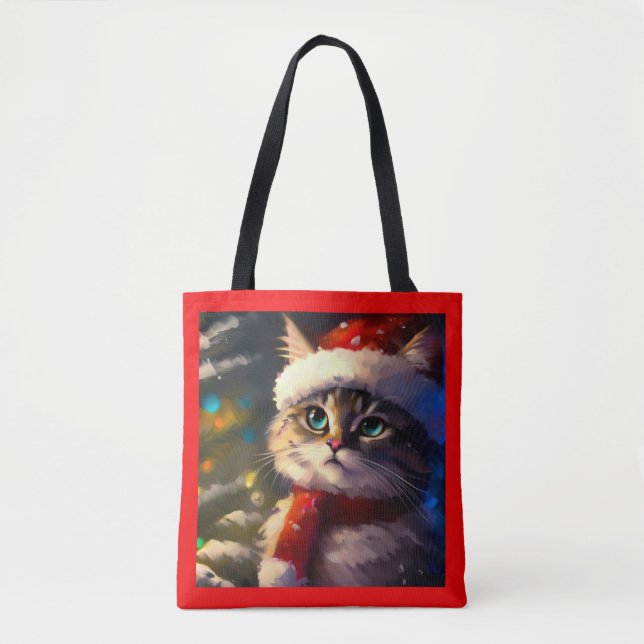 Weihnachtskatze 5 tasche (Vorderseite)