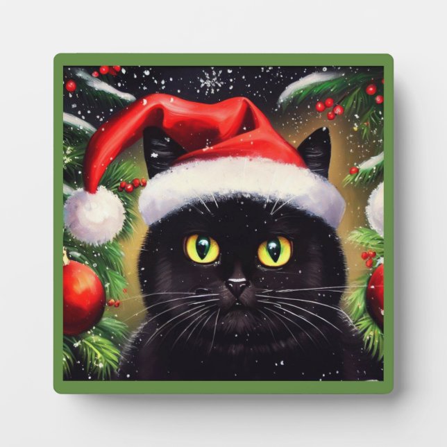 Weihnachtskatze 6 fotoplatte (Vorderseite)
