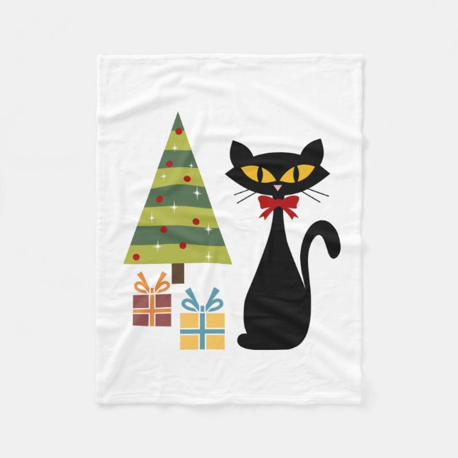 Weihnachtskatze aus dem Mittelalter Fleece Blanket (Vorderseite)