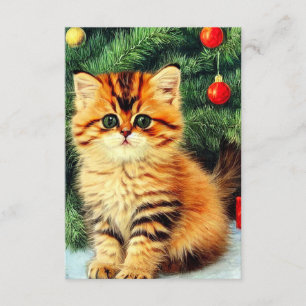 Weihnachtskatze Begleitkarte