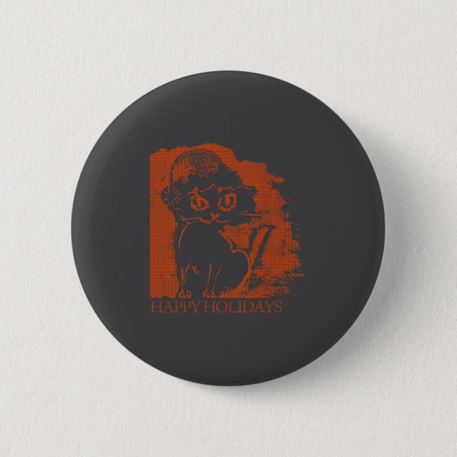 Weihnachtskatze  button (Vorderseite)