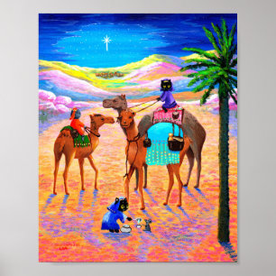 Weihnachtskatze Canvas Print Star Camel Creationar Poster