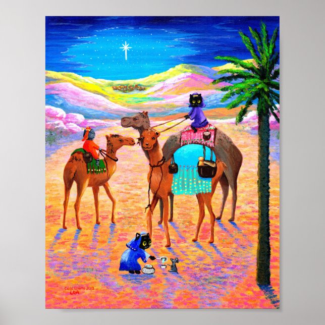 Weihnachtskatze Canvas Print Star Camel Creationar Poster (Vorne)