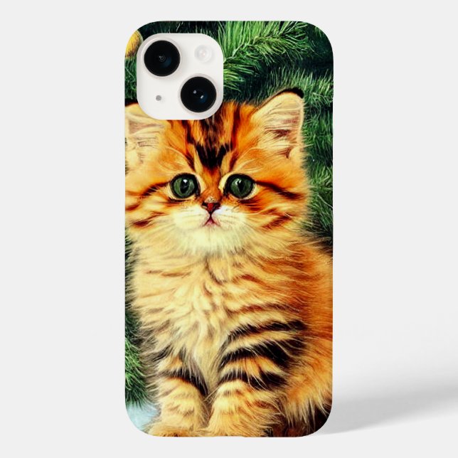Weihnachtskatze Case-Mate iPhone 14 Hülle (Rückseite)