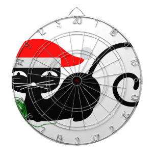Weihnachtskatze Dartscheibe