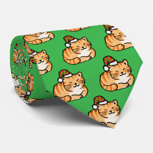 Weihnachtskatze Festlich - Süße Katze mit Weihnach Krawatte