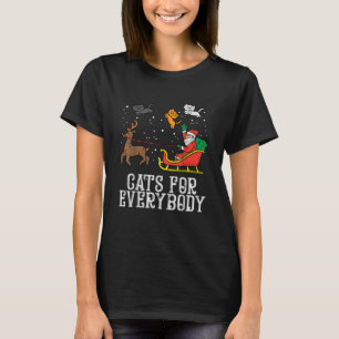 Weihnachtskatze für jeden lustige Xmas Frauen T-Shirt