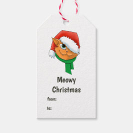 Weihnachtskatze Geschenkanhänger