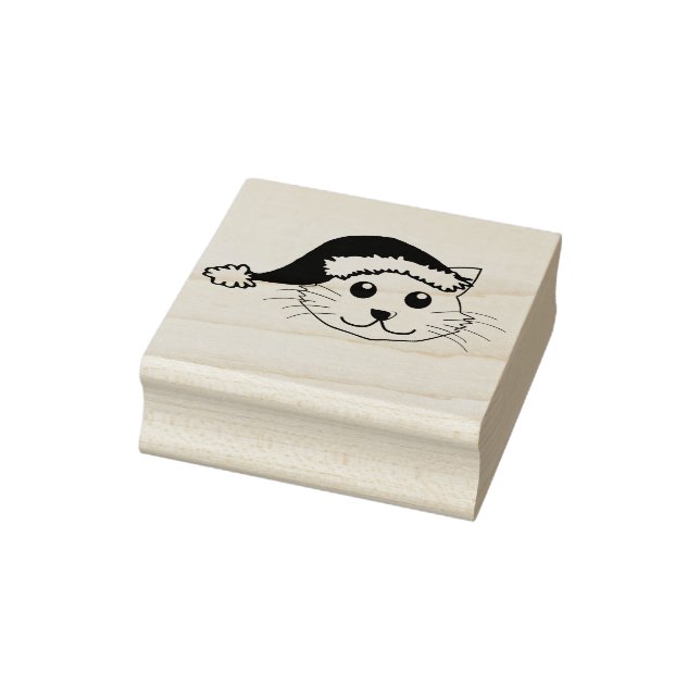 Weihnachtskatze Gummistempel (Stempel)