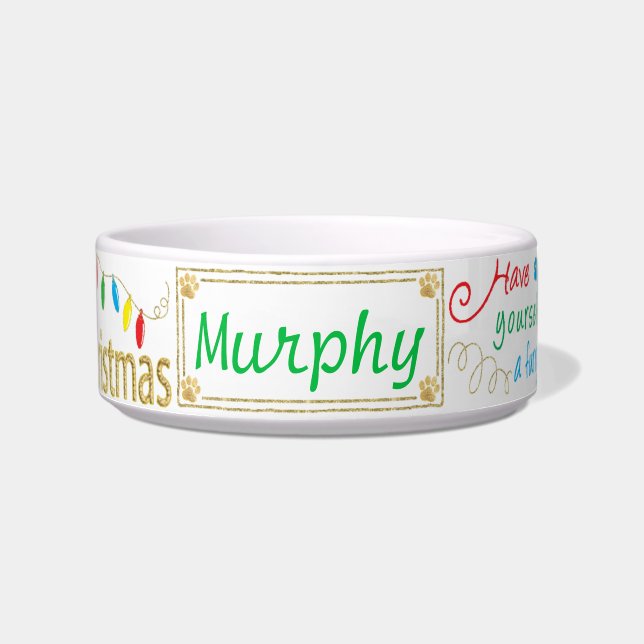Weihnachtskatze Hundekuchen Zorn Little Xmas/Med Napf (Vorderseite)
