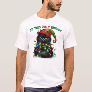 Weihnachtskatze ist dieses Jolly genug lustig T-Shirt