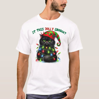 Weihnachtskatze ist dieses Jolly genug lustig T-Shirt