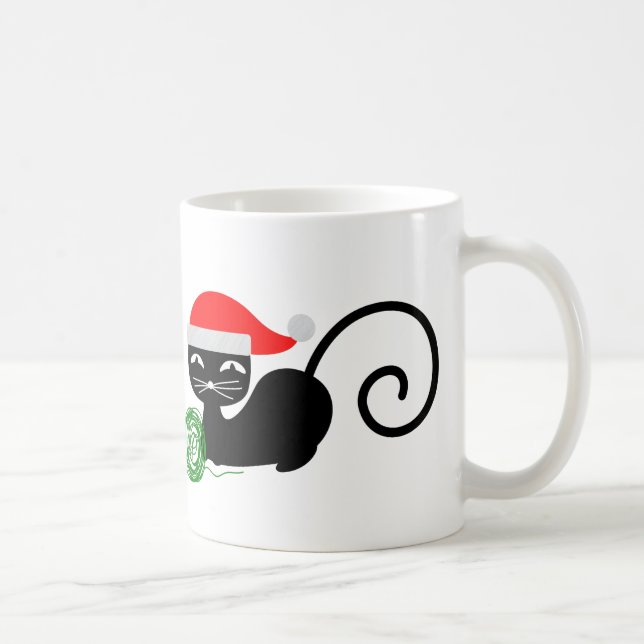 Weihnachtskatze Kaffeetasse (Rechts)