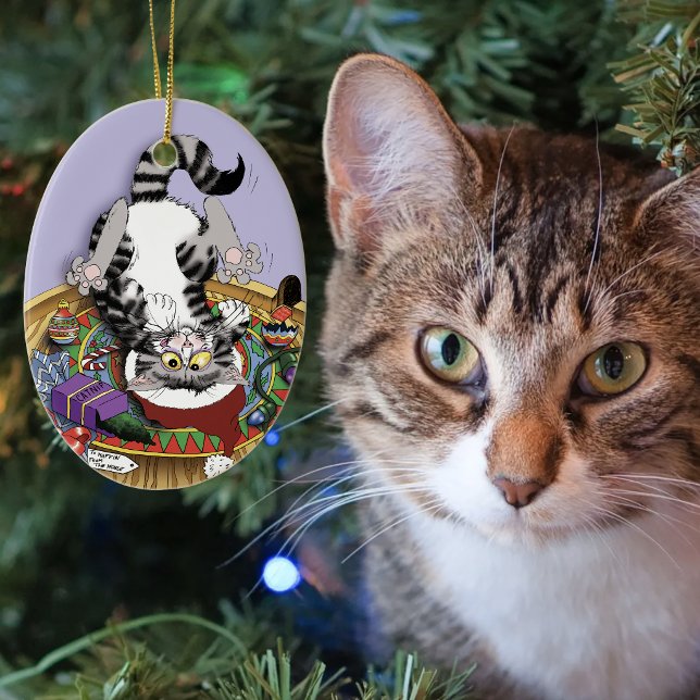 Weihnachtskatze Keramik Ornament (Von Creator hochgeladen)