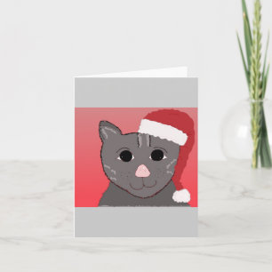 Weihnachtskatze leer im Inneren Feiertagskarte