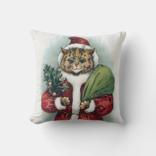 Weihnachtskatze, Louis Wain Kissen