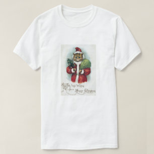 Weihnachtskatze, Louis Wain T-Shirt