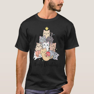 Weihnachtskatze Meowy Katze Mutter Weihnachtsbaum T-Shirt