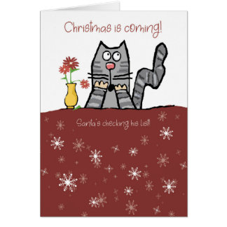 Weihnachtskatze Nicht auf der Liste des Weihnachts