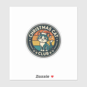 Weihnachtskatze Niedliche Kitty Gestaltung - Weihn Aufkleber