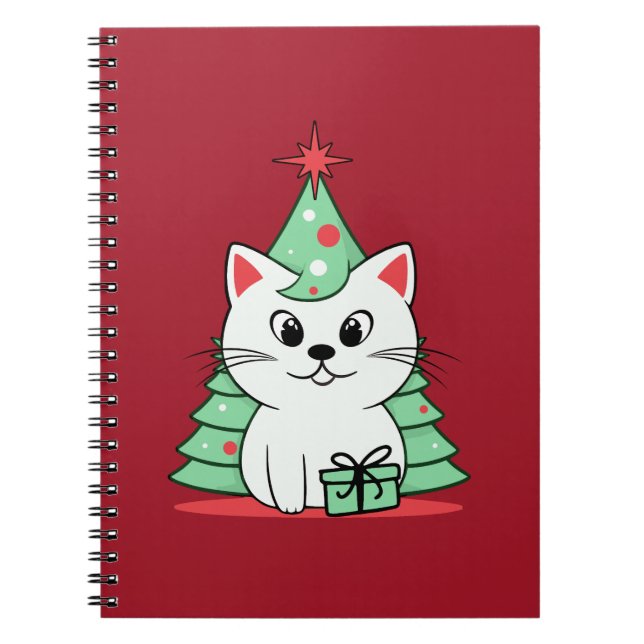 Weihnachtskatze Notizblock (Vorderseite)