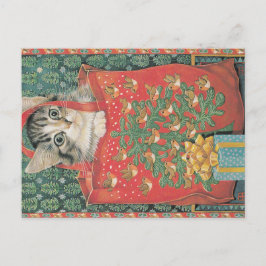Weihnachtskatze Postkarte
