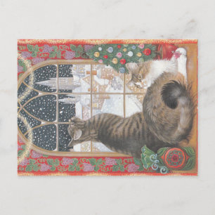Weihnachtskatze Postkarte