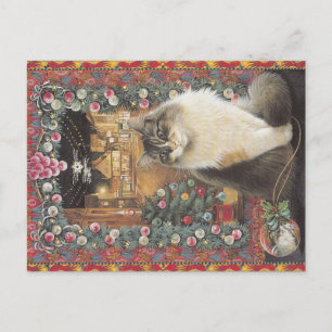 Weihnachtskatze Postkarte