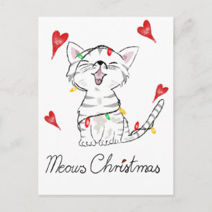Weihnachtskatze  postkarte