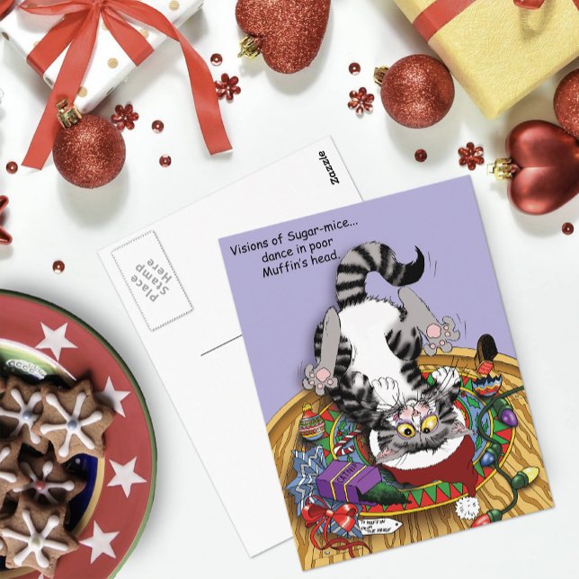 Weihnachtskatze Postkarte (Von Creator hochgeladen)