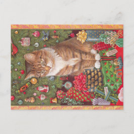 Weihnachtskatze Postkarte