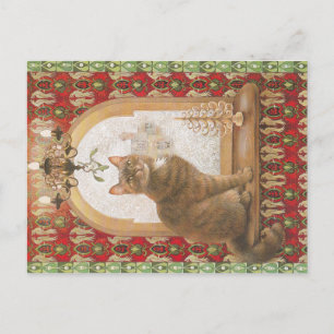 Weihnachtskatze Postkarte