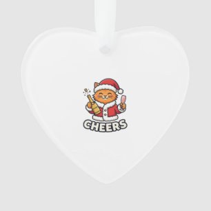 Weihnachtskatze Prostet Vektordesign Ornament