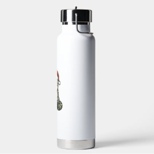 Weihnachtskatze Santa Hut Vintage Gravur Design_1 Trinkflasche