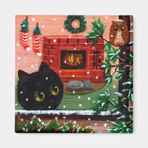 Weihnachtskatze Schöpfen Magnet