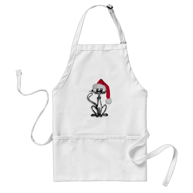 Weihnachtskatze Schürze (Vorne)