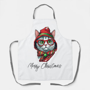 Weihnachtskatze Schürze - Feierabend Backwaren
