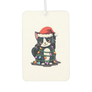 Weihnachtskatze Smoking schwarze Katze xmas Lichte Autolufterfrischer