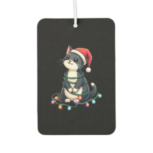 Weihnachtskatze Smoking schwarze Katze xmas Lichte Autolufterfrischer