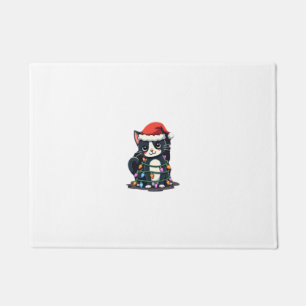 Weihnachtskatze Smoking schwarze Katze xmas Lichte Fußmatte
