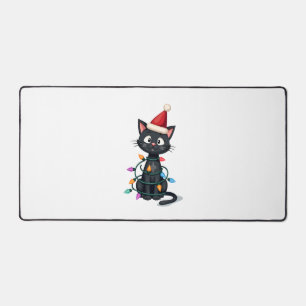 Weihnachtskatze Smoking schwarze Katze xmas Lichte Schreibtischunterlage