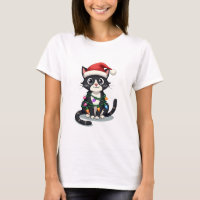 Weihnachtskatze Smoking schwarze Katze xmas Lichte