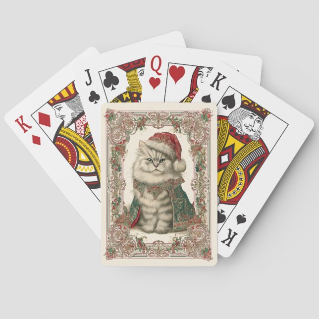 Weihnachtskatze Spielkarten (Rückseite)