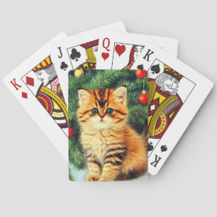 Weihnachtskatze Spielkarten