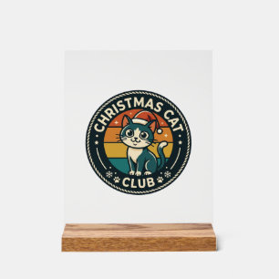 Weihnachtskatze Süße Kitty Design - Weihnachtskatz Acrylschild